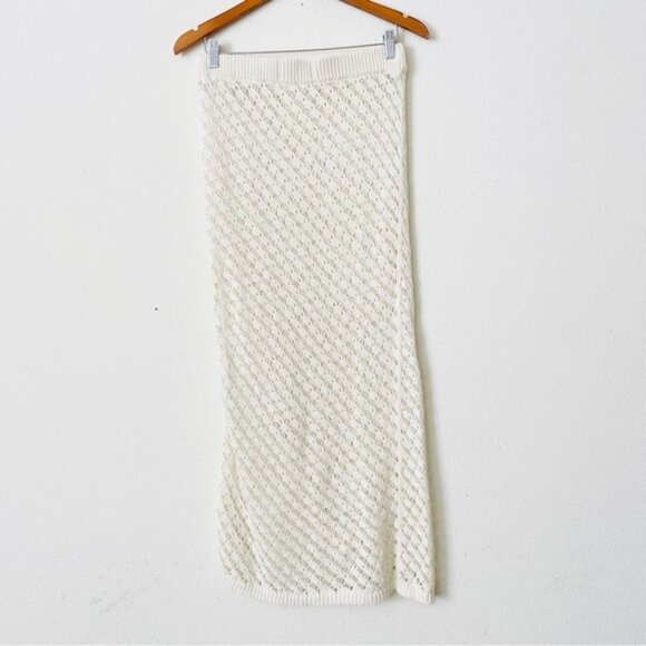 L*SPACE LARGE crochet lace cream midi skirt - Picture 4 of 5